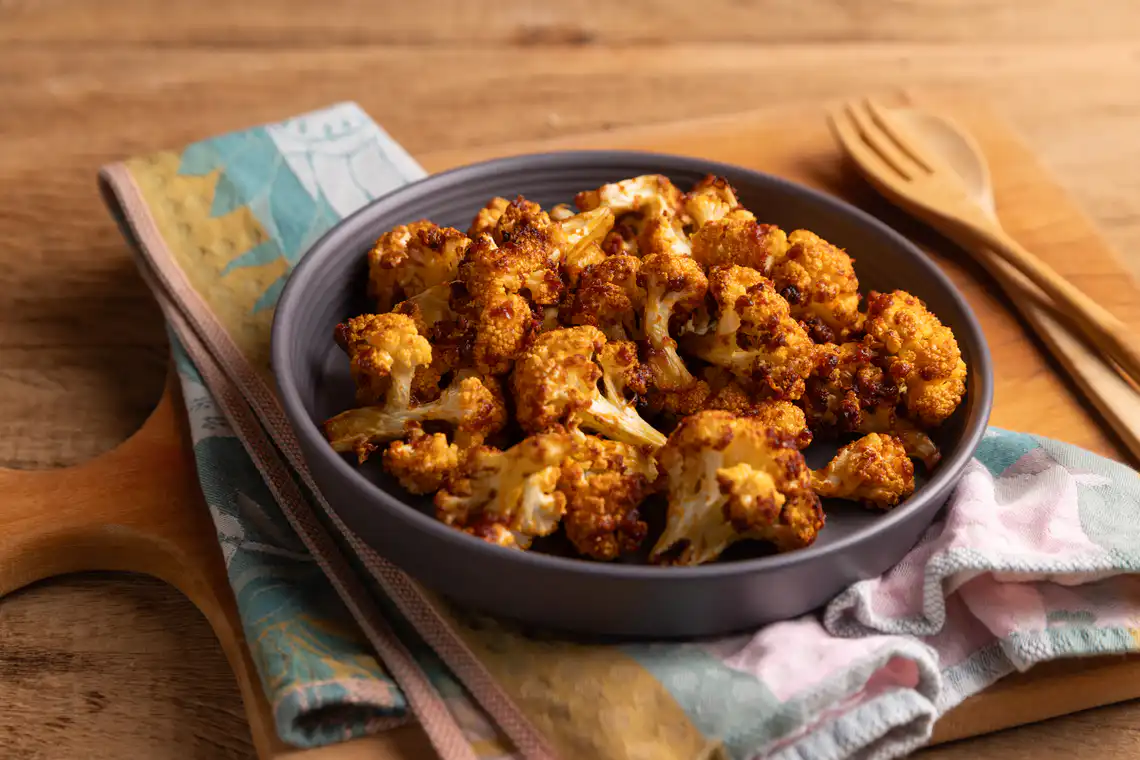 Couve-flor com mel e especiarias na Air Fryer da Rita Lobo