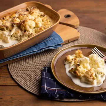 Couve-flor gratinada