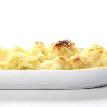 Couve-flor gratinada para dois