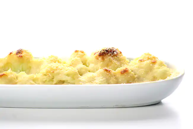 Couve-flor gratinada para dois