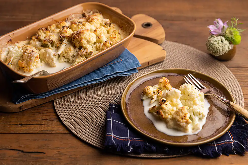 Couve-flor gratinada