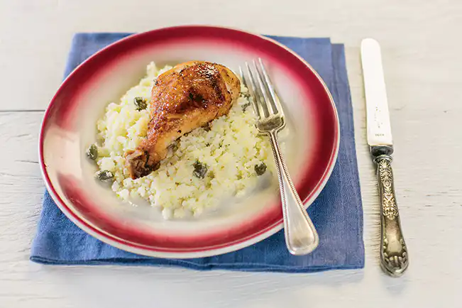 Coxa de frango assada