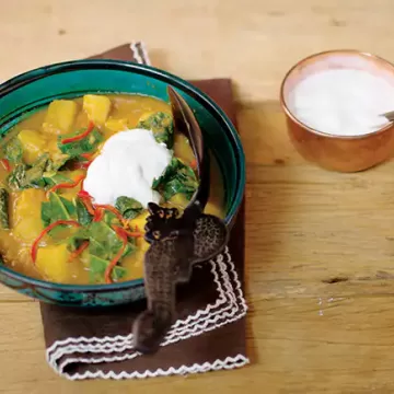 Cozido de batata-doce com couve
