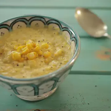 Creme de milho-verde