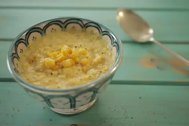 Receita de Creme de milho-verde