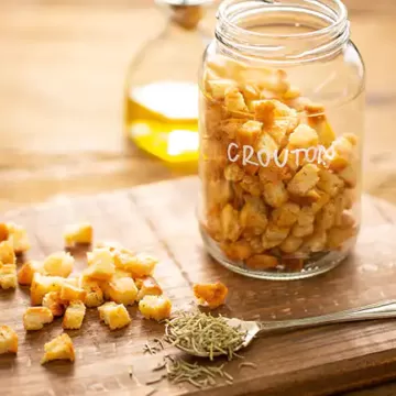 Croûtons com alecrim