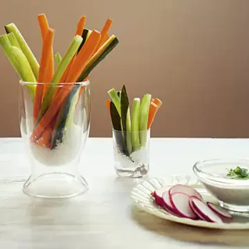 Crudités com molho de iogurte