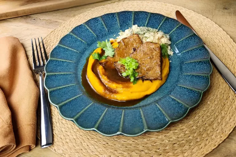 Receita de Cupim na pressão com purê de abóbora