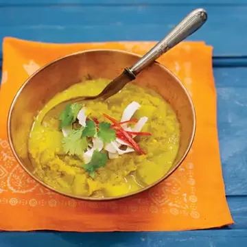 Curry de chuchu com maçã