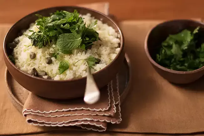 Receita de Cuscuz de couve-flor