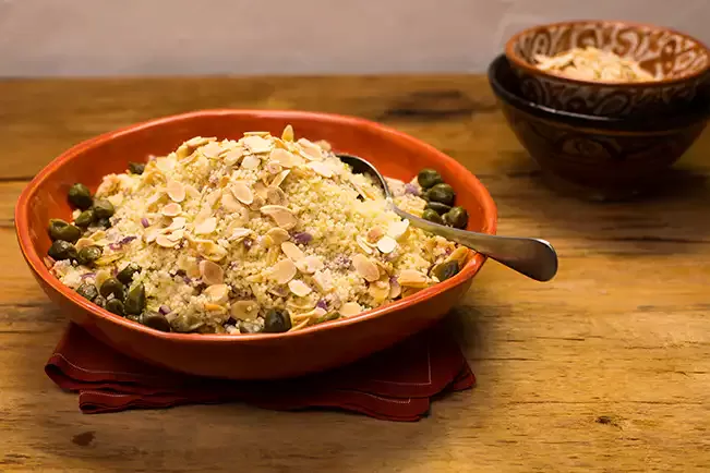 Receita de Cuscuz marroquino com alcaparras