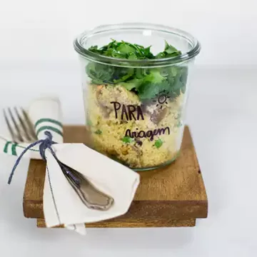 Cuscuz marroquino com filé mignon suíno