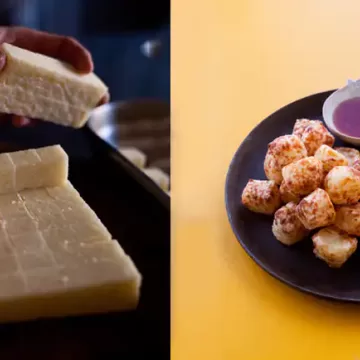 Dadinho de tapioca com queijo-de-coalho