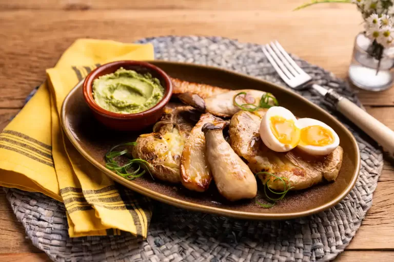 Receita de Disco de batata crocante com ovo e cogumelo