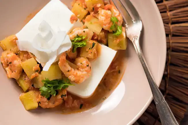 Receita de Ensopadinho de camarão com chuchu