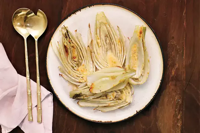 Receita de Erva-doce assada com parmesão