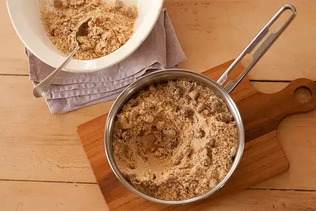 Receita de Farofa de castanhas-portuguesas