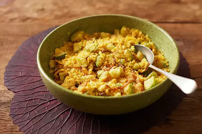 Receita de Farofa de maxixe com ovo