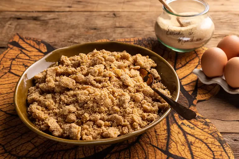 Receita de Farofa de ovo com cebola