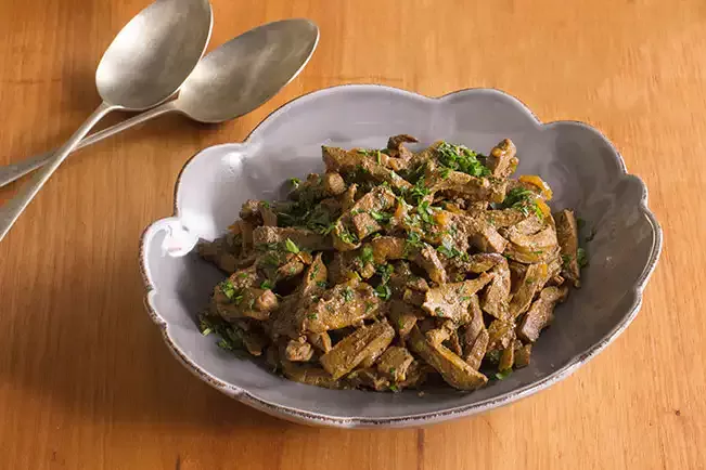 Receita de Fígado acebolado