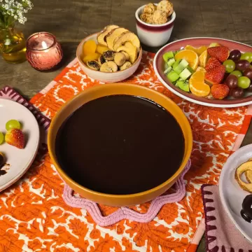 Fondue de chocolate de micro-ondas