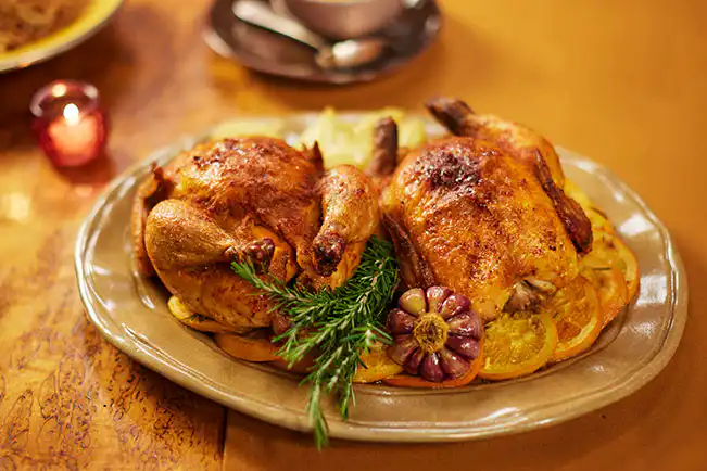 Frango assado de Natal