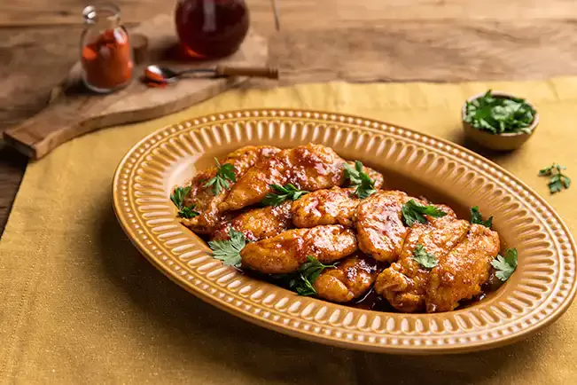 Receita de Frango com molho de mel e páprica