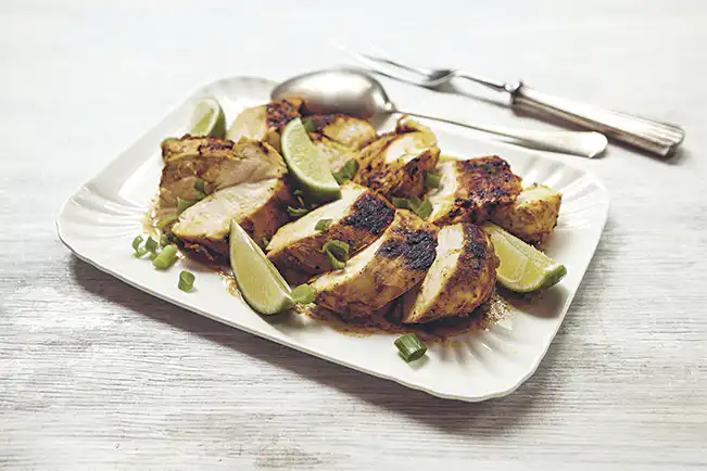 Frango grelhado ao curry