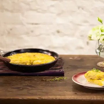 Fritata de batata com cebola