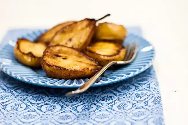 Receita de Frutas douradas com mel