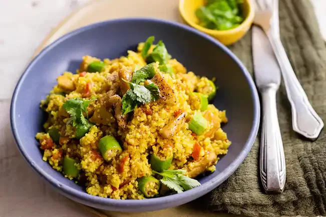 Receita de Galinhada de cuscuz marroquino para um