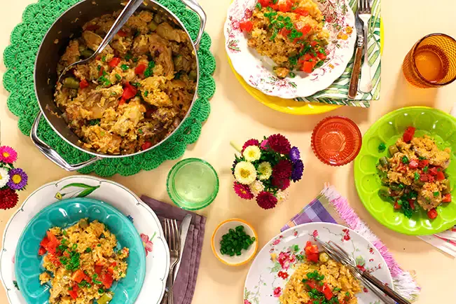 Receita de Galinhada em uma panela só