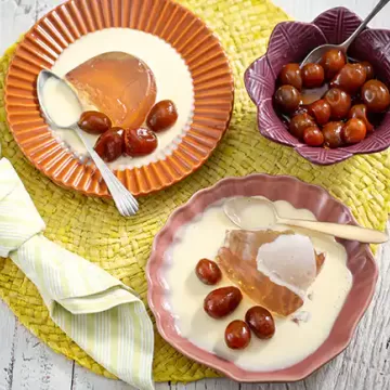 Gelatina de vinho branco com especiarias