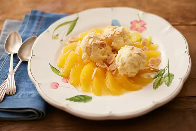 Gomos de laranja com licor e amêndoas