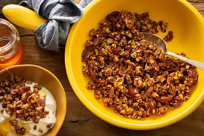 Receita de Granola de frigideira