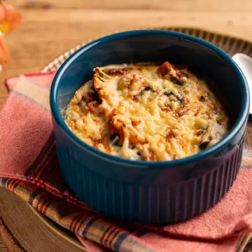 Gratinado de lasanha na Air Fryer da Rita Lobo (reaproveitamento)