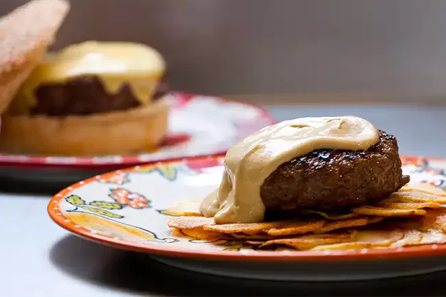 Receita de Hambúrguer com galete de batata