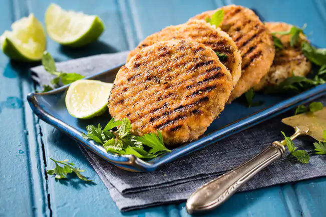 Hambúrguer de salmão