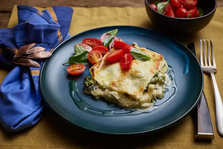 Receita de Lasanha de brócolis para dois (reaproveitamento)