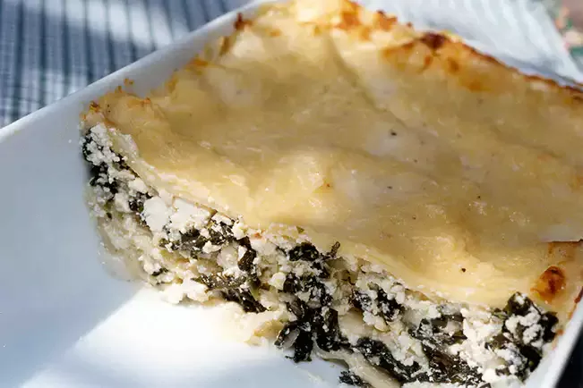 Receita de Lasanha de ricota com espinafre