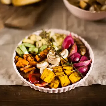 Legumes grelhados para dois