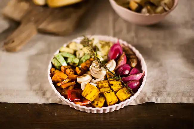 Legumes grelhados para dois