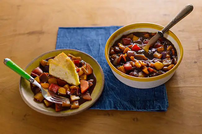 Legumes refogados com shoyu