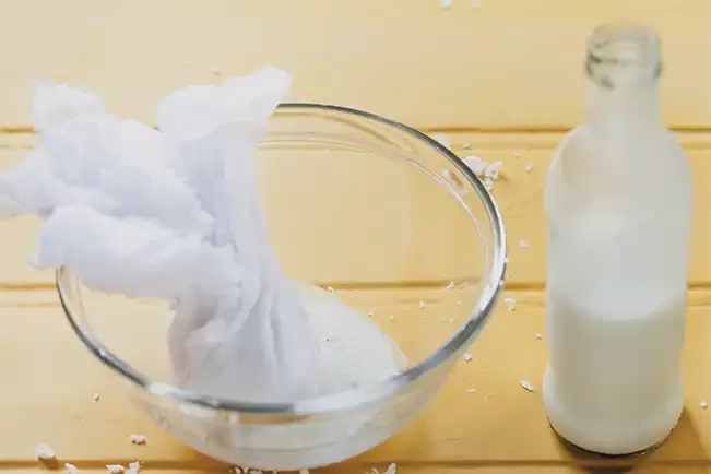 Receita de Leite de coco caseiro