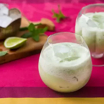 Limonada com coco para dois