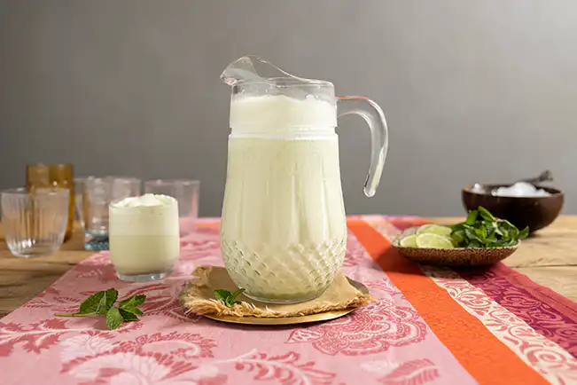 Limonada com leite de coco caseiro
