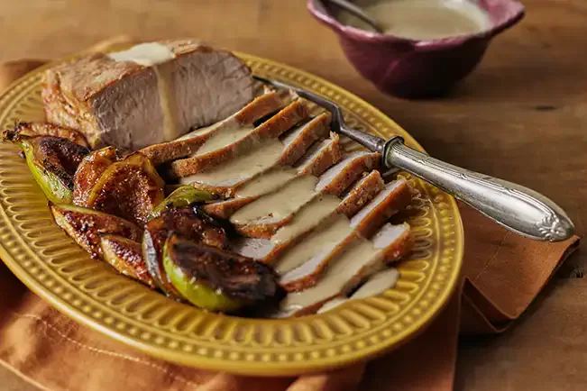 Receita de Lombo ao leite com figos grelhados
