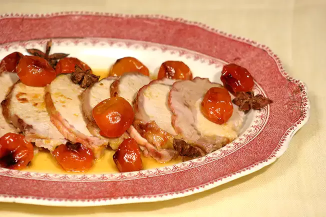 Receita de Lombo ao molho de laranjinha kinkan