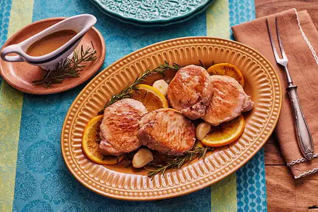 Receita de Lombo braseado com laranja e alecrim
