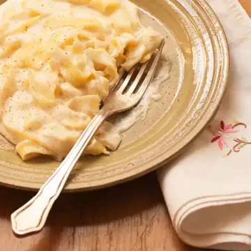Macarrão alfredo em uma panela só